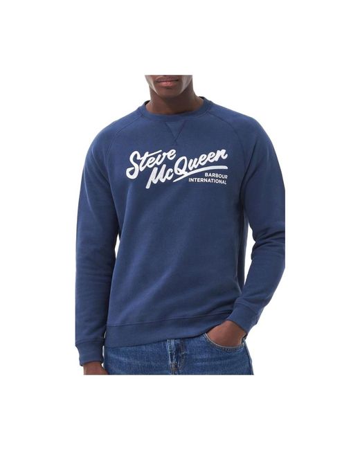 Barbour Hoodies & Sweatvesten ,Blauw ,Katoen Frankie Crew Sweatshirt in het Blue voor heren