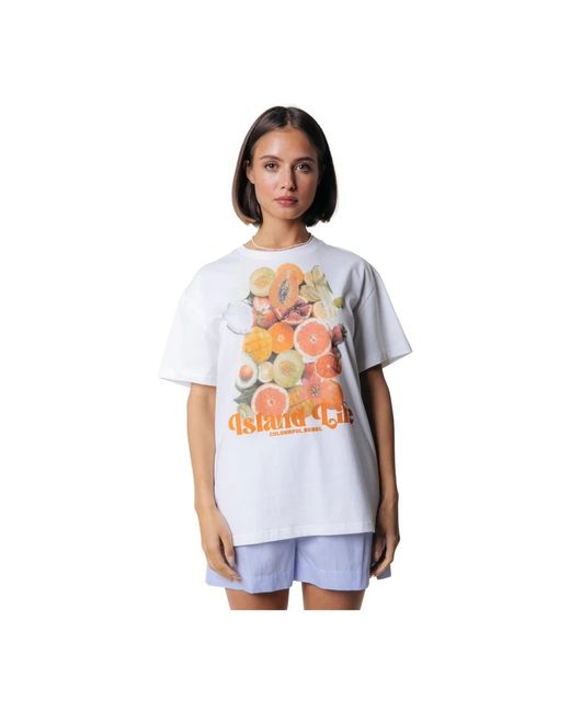 Colourful Rebel T-Shirts in het White