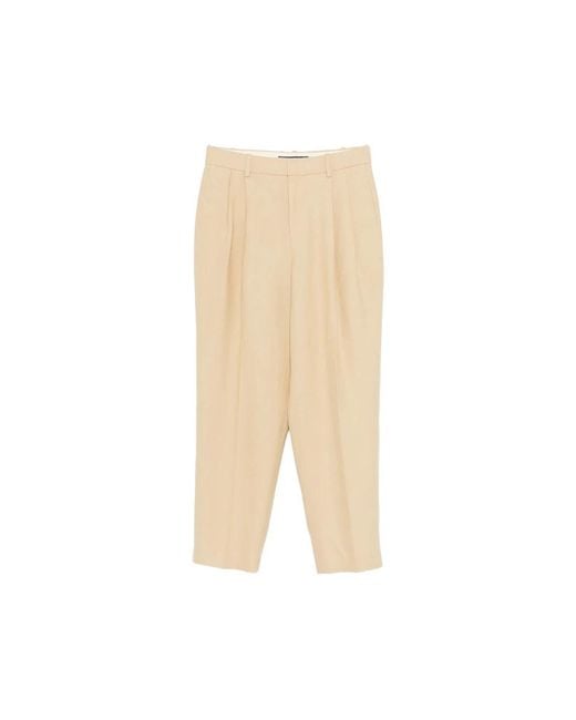 Ralph Lauren Natural Dutan Pleated Trousers