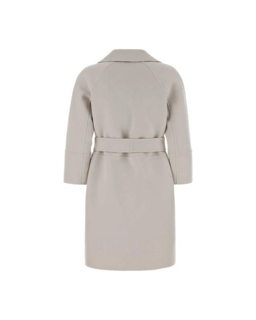 Max Mara Gray Belted Coats