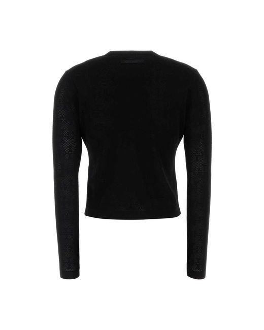 Tory Burch Truien & Vesten ,Zwart ,Viscose Blend Cardigan in het Black