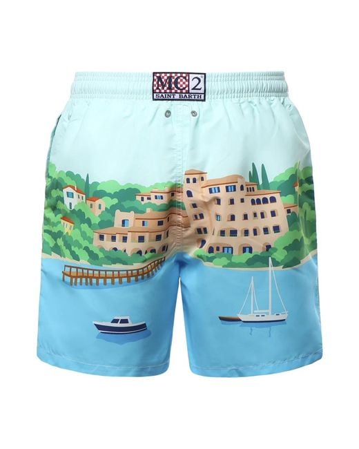 Mc2 Saint Barth Blue Beachwear for men