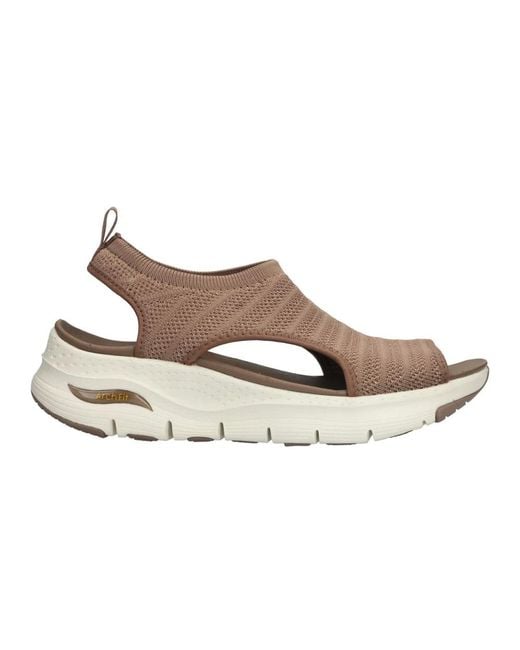 Skechers Brown Flat Sandals