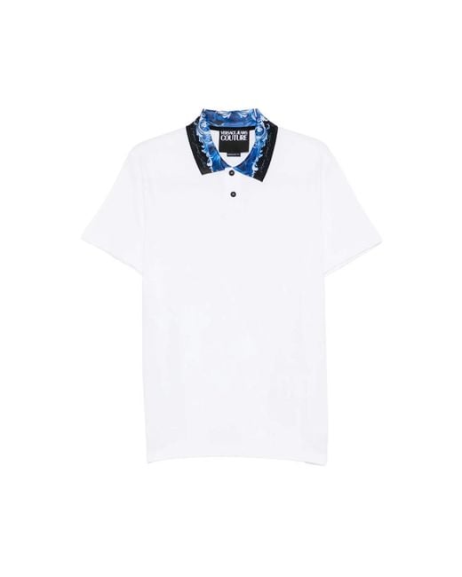 Versace Jeans Couture White Polo Shirts for men