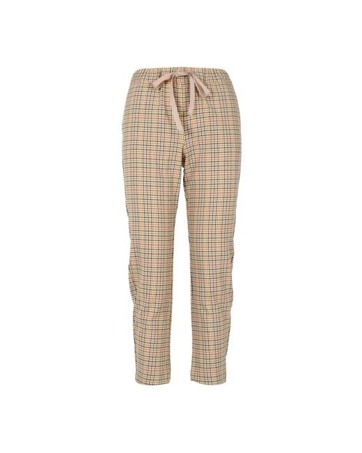 Semicouture Natural Knöchellange hose mit französischen taschen