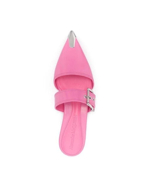 McQueen Pink Mules