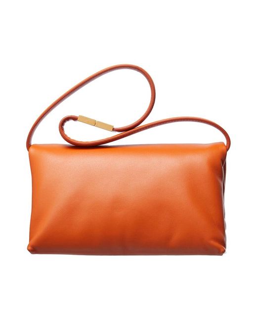 Marni Orange Kleine leder prisma tasche