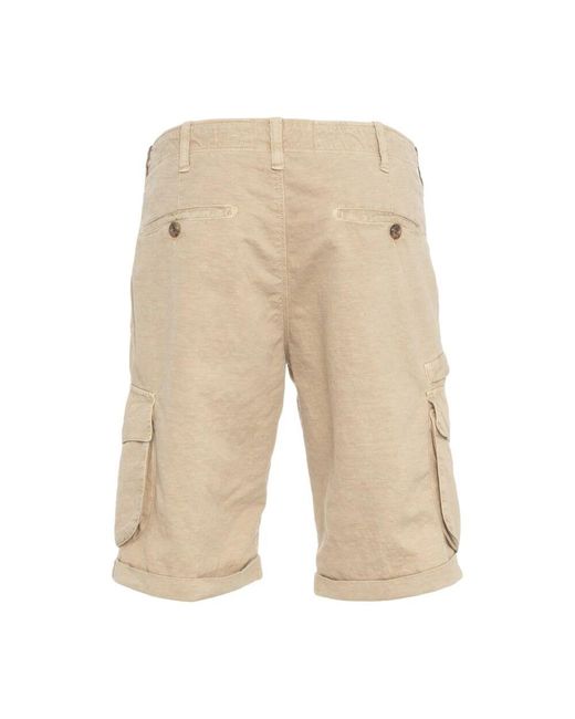 Myths Cargo bermudas stylische passform taschen in Natural für Herren