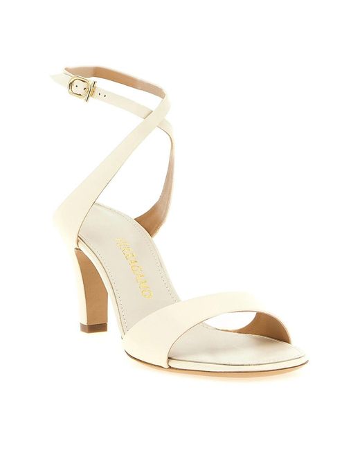 Ferragamo Metallic High Heel Sandals