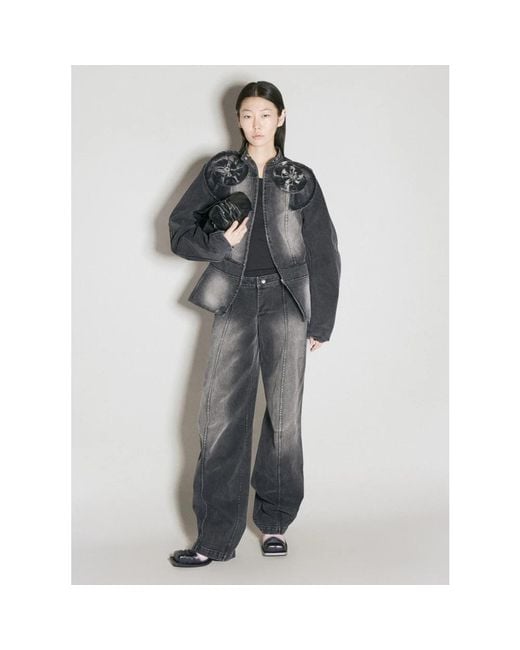 FIDAN NOVRUZOVA Gray Wide Jeans