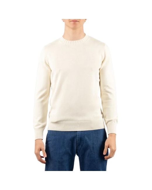 Gran Sasso White Round-Neck Knitwear for men