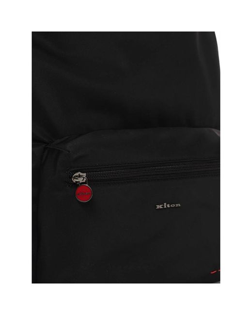 Kiton Black Backpacks for men