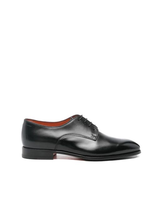 Santoni Black Dress Shoes for men