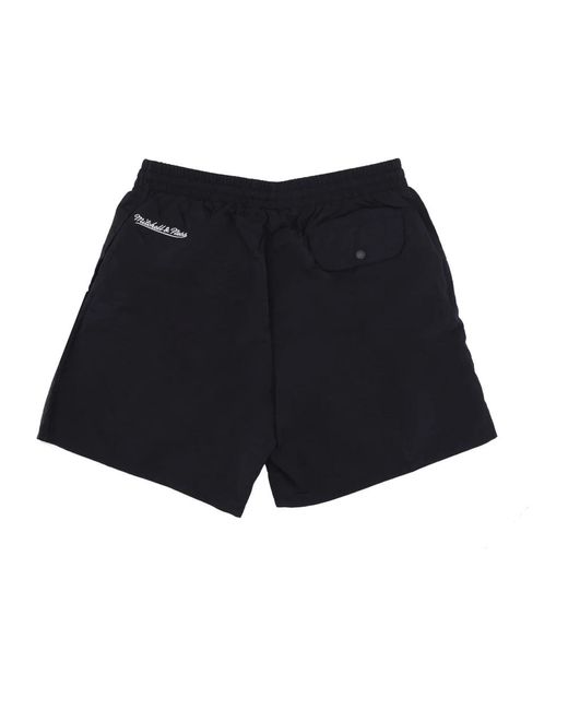 Mitchell & Ness Fitness ,Zwart ,Nylon Chicago Bulls Nba Shorts Zwart in het Black voor heren