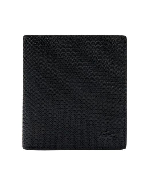 Lacoste Accessoires ,Zwart ,Leer Leren Cardholder Chantaco Zwart in het Black voor heren