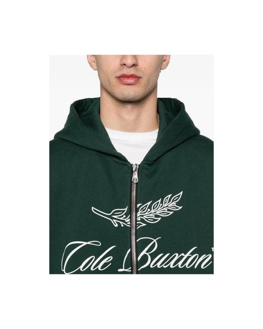 Cole Buxton Green Zip-Throughs for men