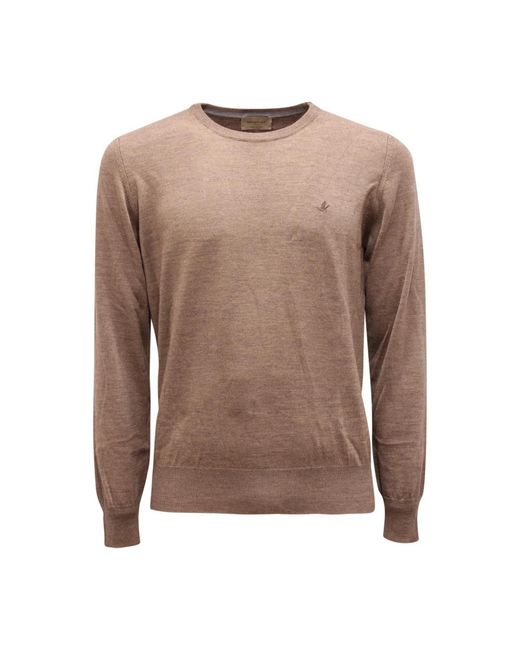 Brooksfield Brown Round-Neck Knitwear for men