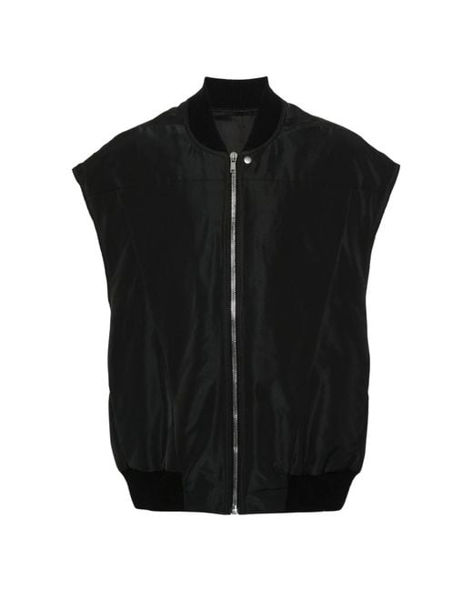Rick Owens Jassen ,Zwart ,Polyester Casual Zwart Polyester Flight Vest in het Black voor heren