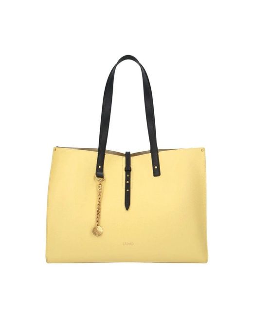 Liu Jo Yellow Creme Shopper Tasche Mit Vielseitigem Design