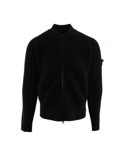Cardigans Stone Island de hombre de color Black
