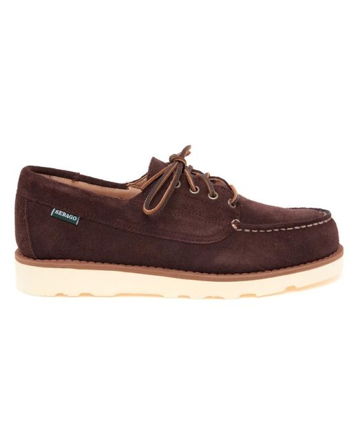 Sebago Brown Laced Shoes for men