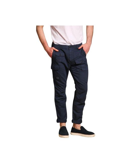 Mason's Cargo Hose Aus Baumwolle Und Hanf in Blue für Herren