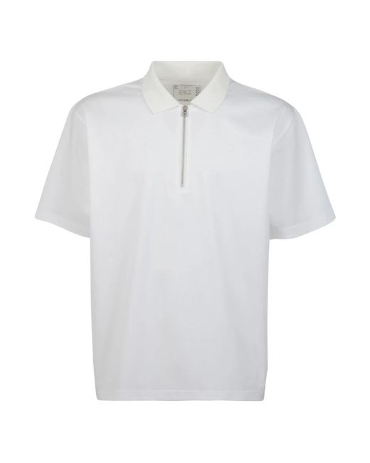 Sacai White Polo Shirts for men
