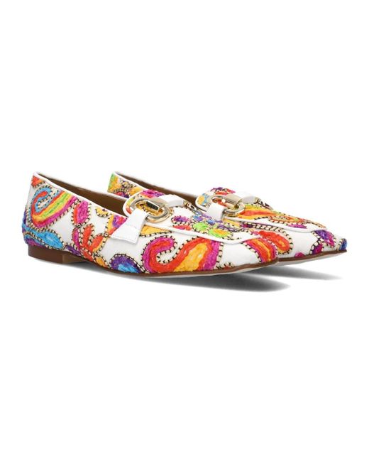 Pedro Miralles Red Bunter Loafer Mit Samt-Applikationen