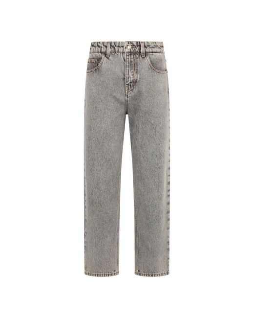 Moorer Gray Straight Fit Jeans
