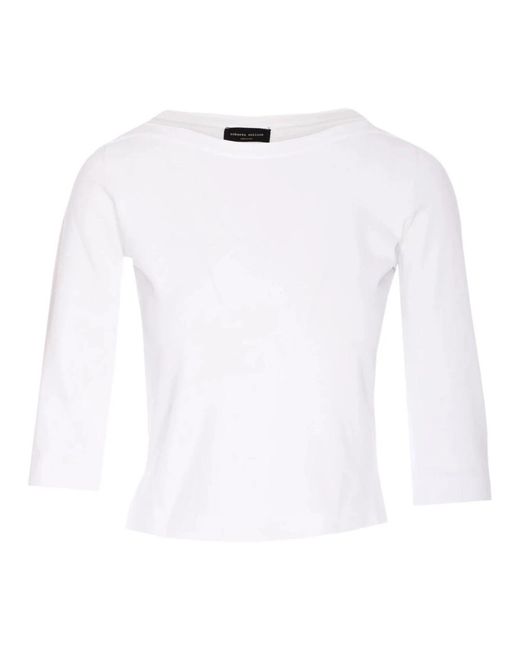 Long Sleeve Tops Roberto Collina de color White