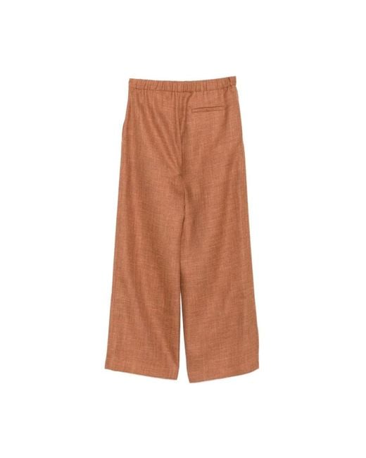 Barba Napoli Brown Wide Trousers