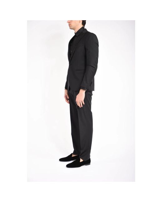 Daniele Alessandrini Black Single Breasted Suits for men
