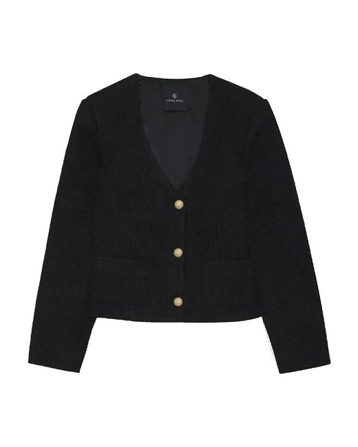 Anine Bing Truien & Vesten ,Zwart ,Nylon Anitta Jacket in het Black