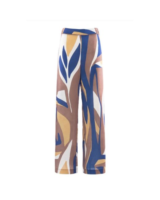 Nenette Blue Straight Trousers