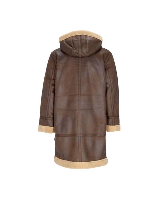 Alpha Industries Jassen ,Bruin ,Polyester Vintage Arctic Parka Eco-Leren Jas in het Brown voor heren