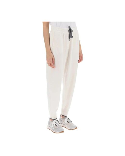 Brunello Cucinelli C Mere Jogging Pants in het White