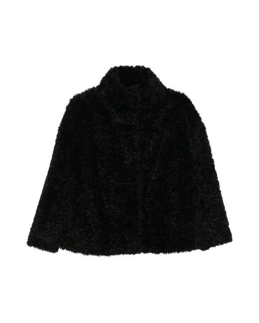Herno Black Faux Fur & Shearling Jackets