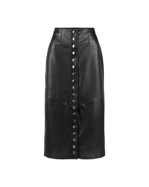 Envelope Rokken ,Zwart ,Stijlvolle Leren Pencil Rok in het Black