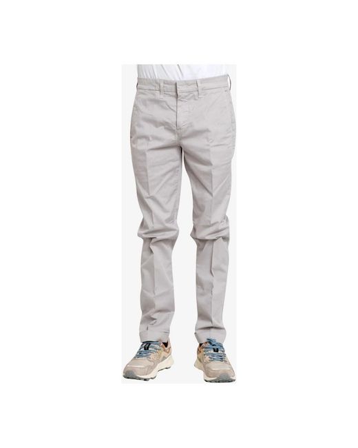 Fay Straight Trousers in het Gray voor heren