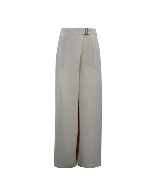 Brunello Cucinelli Gray Wide Trousers