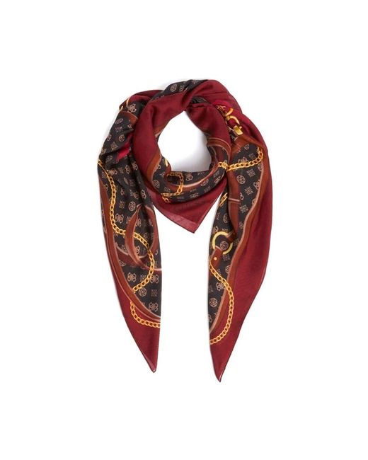 Guess Red Brauner textiler schal