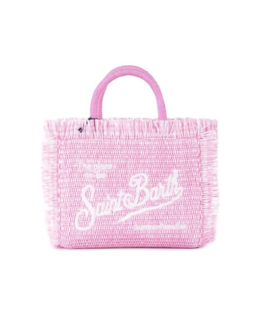 Rosa logo frontale zip borsa di Saint Barth in Pink