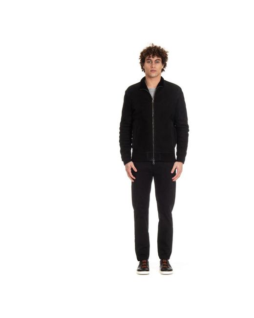 Giorgio Brato Hoodies & Sweatvesten ,Zwart ,Italiaans Ambachtelijke Zwarte Volledige Rits Jas in het Black voor heren
