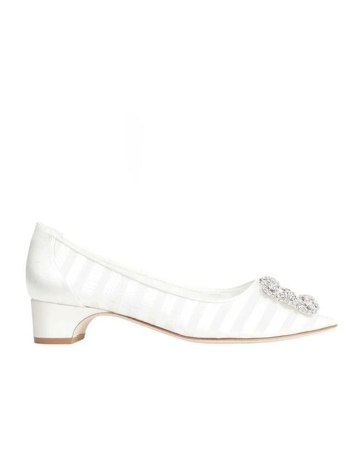 Manolo Blahnik White Pumps