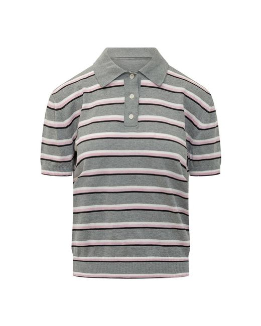 MSGM Gray Round-Neck Knitwear