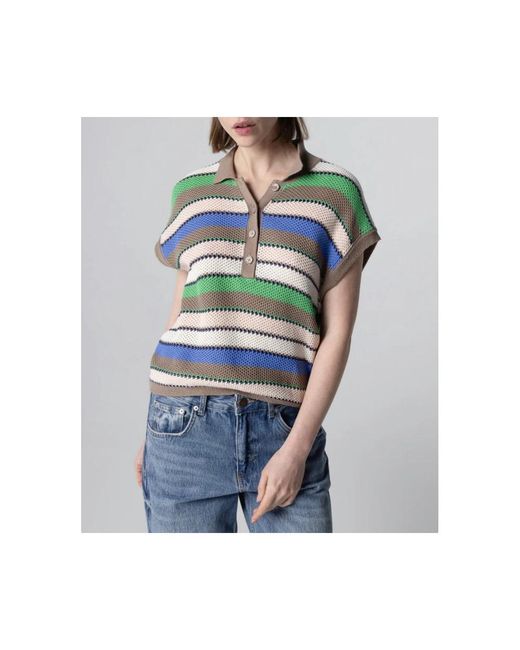Majestic Filatures Green Round-Neck Knitwear