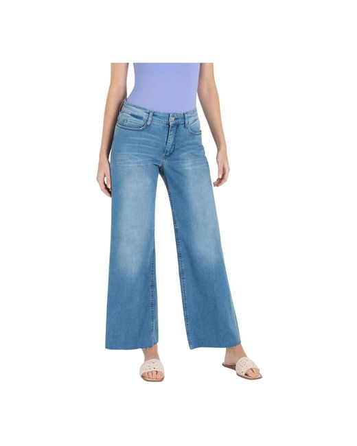 M·a·c Blue Wide Jeans