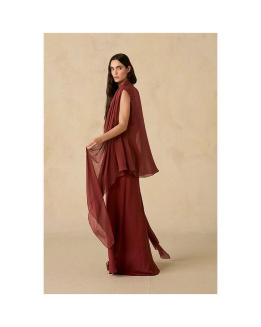 Cortana Jassen ,Rood ,Cherry Silk Jacket in het Red