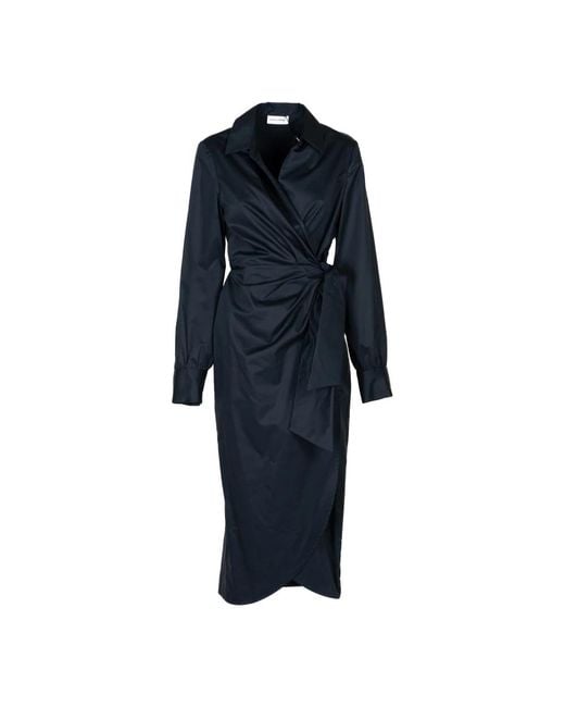 Sandro Ferrone Blue Wickelkleid