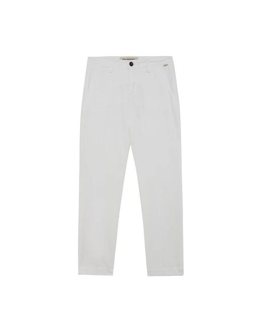 Roy Rogers Broeken ,Wit ,Katoen Katoenen Broek in het White